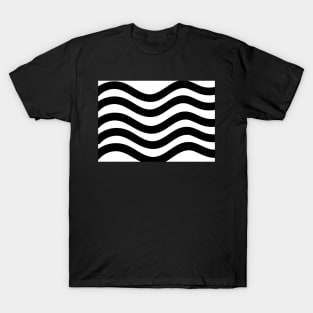 Black and White Wavy lines T-Shirt